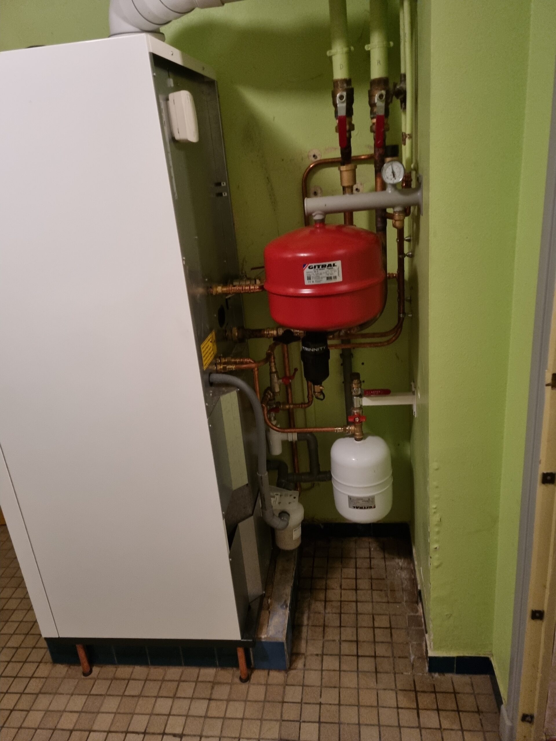 Partie hydraulique externe de la chaudière
